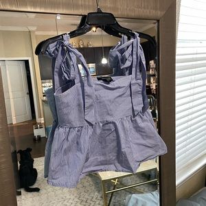 Striped Peplum Top